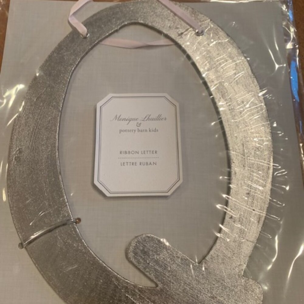 Pottery Barn Monique Lhuillier Decorative Silver Letter Q  - New